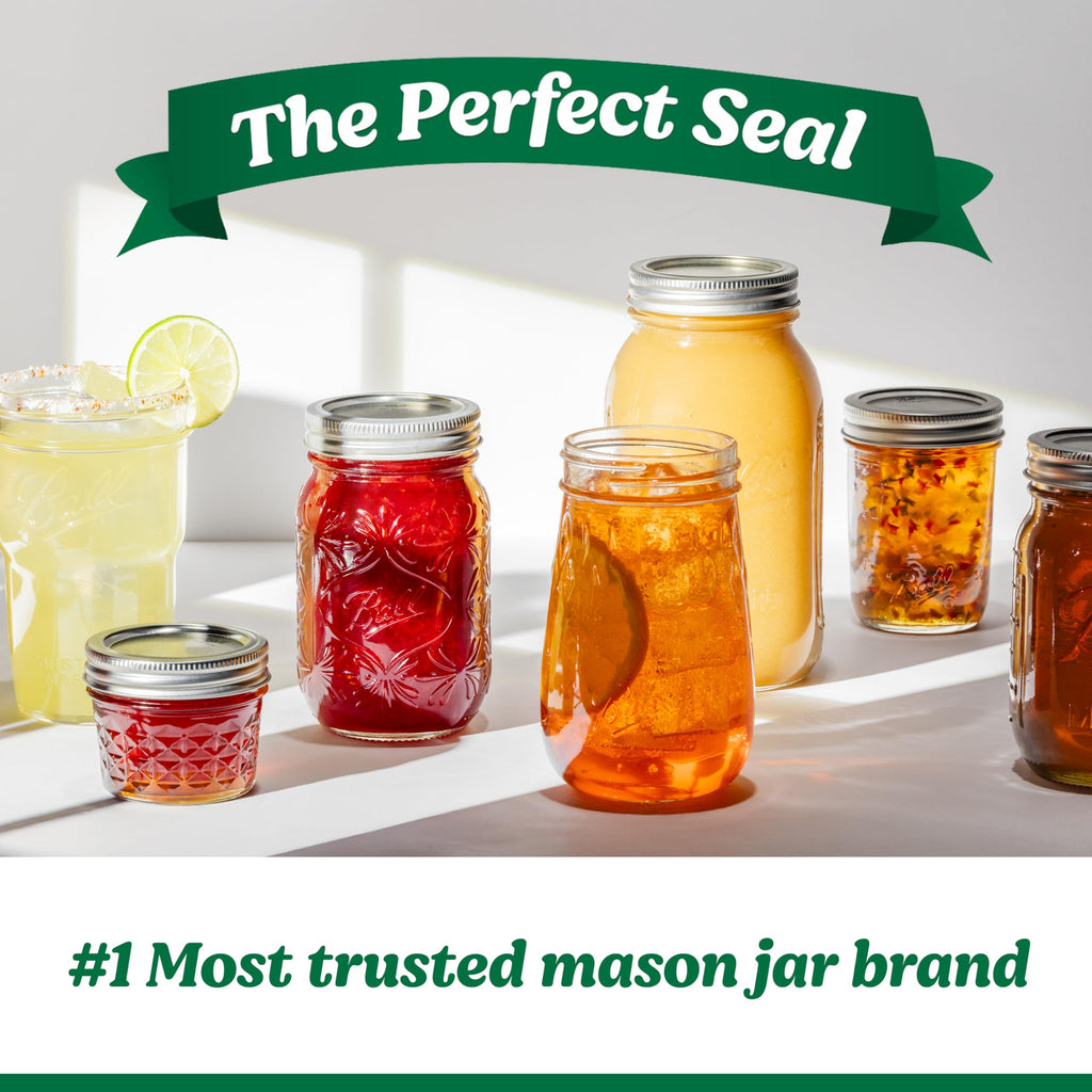Ball Mason 4oz Quilted Jelly Jars with Lids and Bands, Set of 12