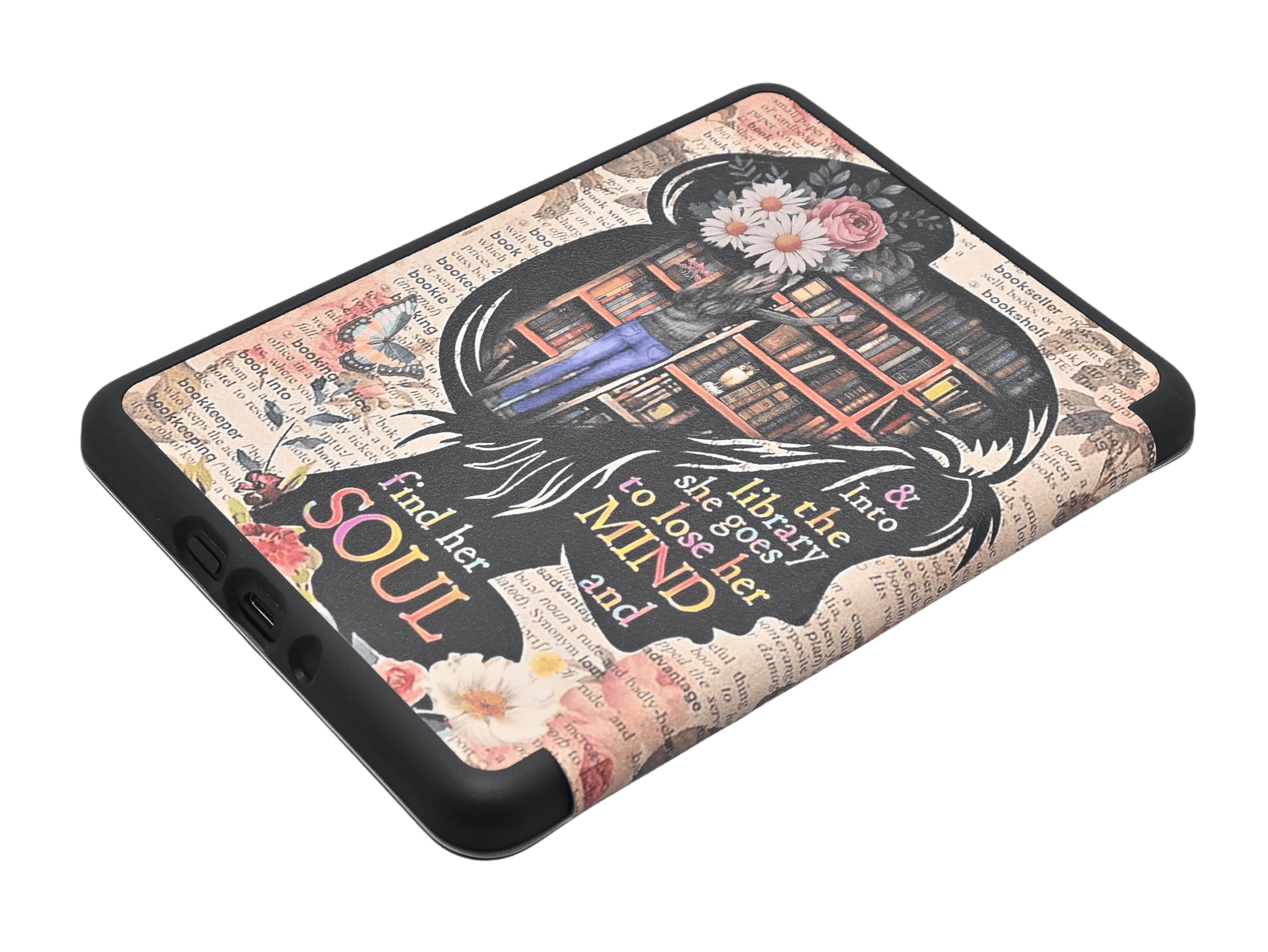 Case for All-New Kindle Paperwhite 12th Gen 2024 and Kindle Colorsoft Signature Edition, Book Lovers Gifts Lightweight PU Leather Protective Cover with Auto Sleep Wake Hand Strap