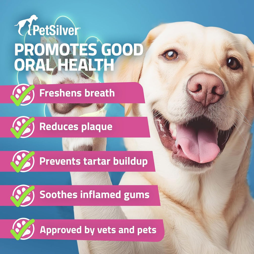 PetSilver - Wound & Skin Spray (4 fl oz), Teeth & Gum Spray (4 fl oz), and Immune Support (2 fl oz) with Patented Chelated Silver - Wound Care, Oral Care, Sinus & Cough Relief for Cats and Dogs