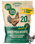 Hatortempt Bulk Dried Mealworms - 10 Lb Bag - Dried Mealworms for Chickens, Ducks & Wild Birds - High-Protein Chicken Feed & Bird Food