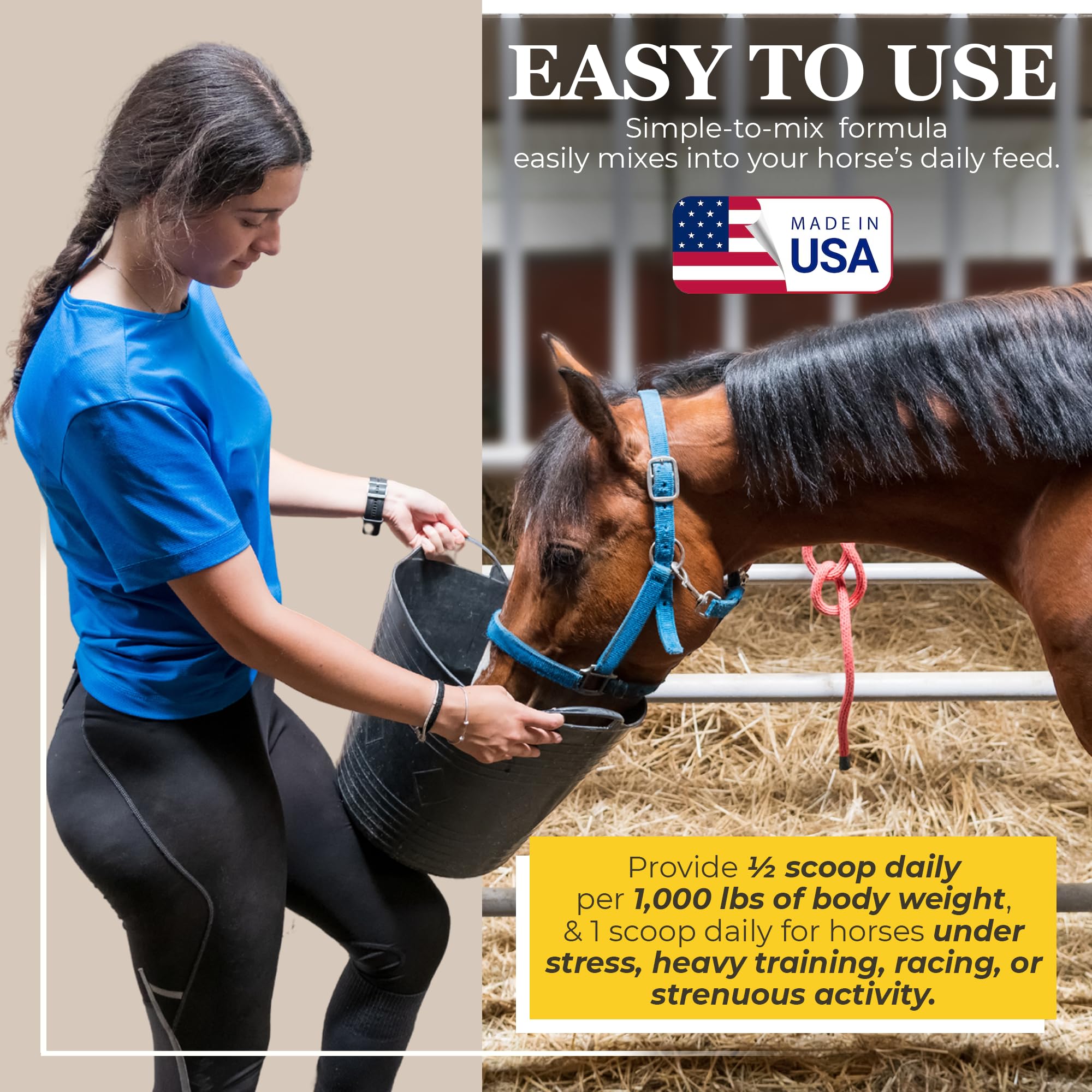Equerry's Selenium and Vitamin E Supplement for Horses | Muscle Health & Antioxidant Support Horse Supplement | Meal Form | 20Ib Bag