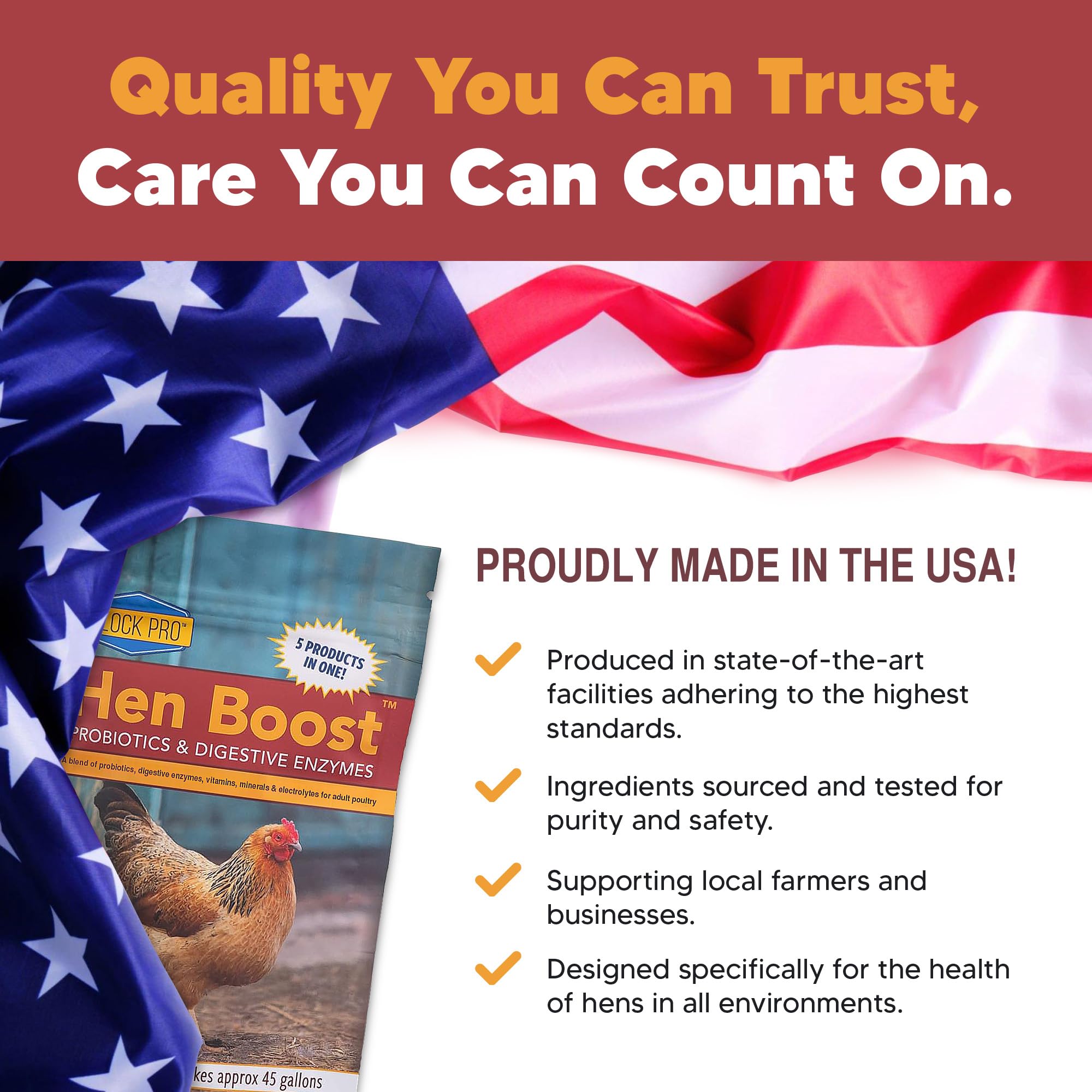 Flock PRO Hen Boost - Digestive Supplement for Hens | Chicken Vitamins and Supplements | Probiotics, Digestive Enzymes, Electrolytes for Adult Poultry-8 OZ