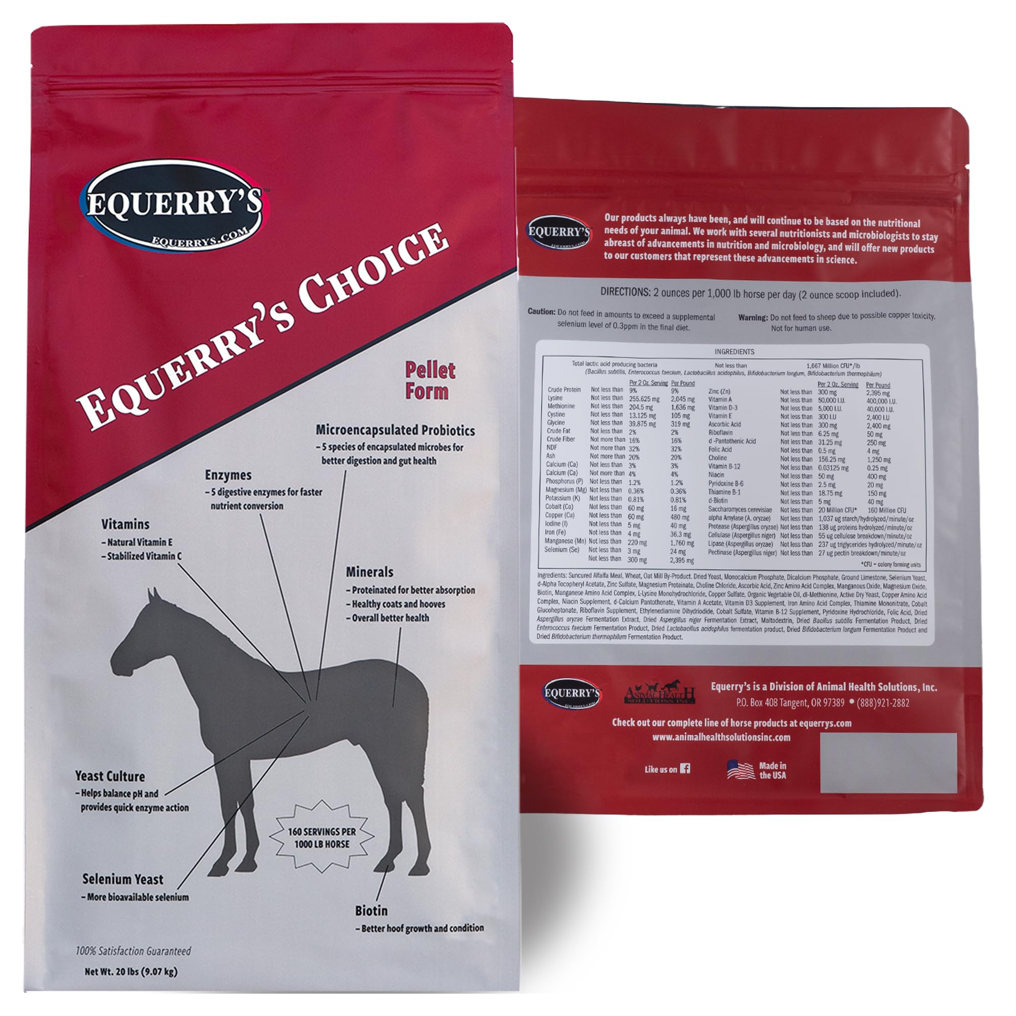 Equerry's Choice Horse Pellets - Complete Nutritional Supplement | Digestive Enzymes | Chelated Vitamins and Minerals | Horse Supplements | 5 lb