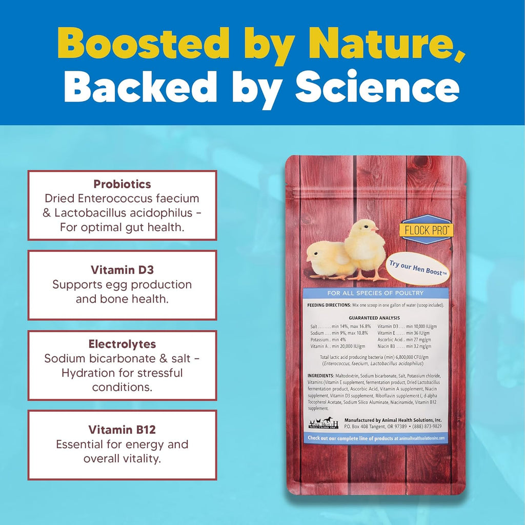 Chick Boost Probiotic - Probiotics, Vitamins, Minerals and Electrolytes for Chickens | Chicken Vitamins and Supplements for All Poultry - 3lb