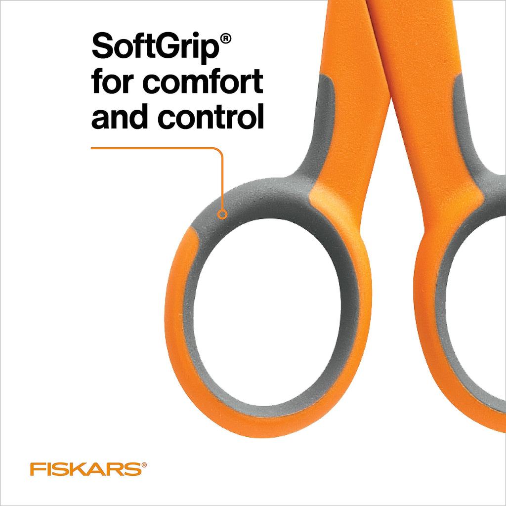 Fiskars All Purpose Scissors, High Performance Cutting, Stainless Steel Blades, Ergonomic and Comfort Handles, Perfect for Arts and Crafts and the Office, Scissors for Office