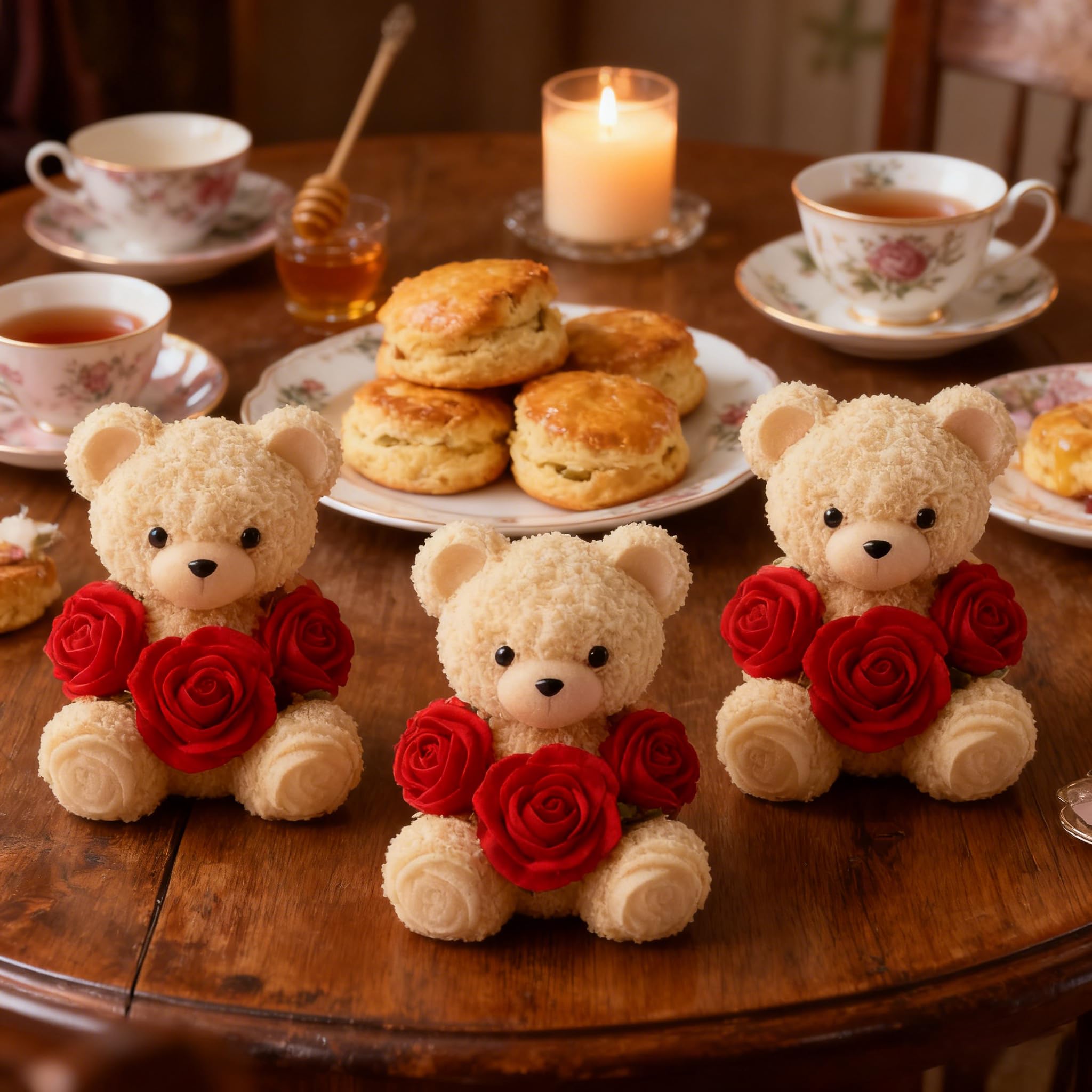2PCS 3D Rose Bear Wax Candle Mold,Teddy Bear Candle Making Molds,Cute Epoxy Resin Molds,Ornament for DIY Wax Candles Art Craft Cake Chocolate Soap Mold Home Decor Valentine Gifts Birthday Gift