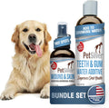 PetSilver - Wound & Skin Spray (4 fl oz) and Teeth & Gum Water Additive (12 fl oz) with Patented Chelated Silver - Wound, Hot Spot, Itch Spray - Natural Dental Additive for Cats and Dogs - Made in USA