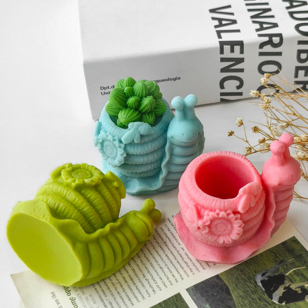 Flower Succulent Tulip Rose Cylinder Molds Silicone Wave Spiral Candle Mold - Silicone Resin Casting Molds for Candle & Resin & Soap Craft Supplies