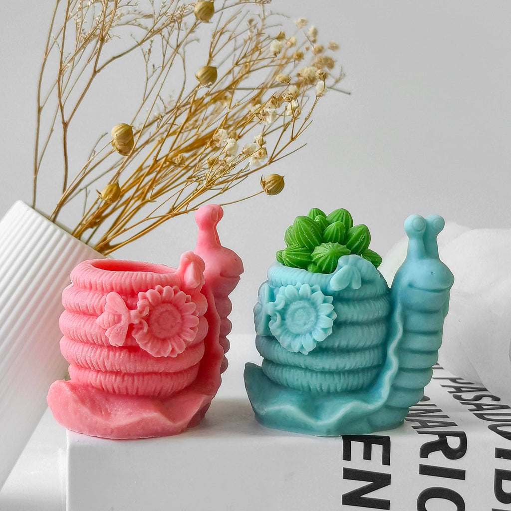 Flower Succulent Tulip Rose Cylinder Molds Silicone Wave Spiral Candle Mold - Silicone Resin Casting Molds for Candle & Resin & Soap Craft Supplies