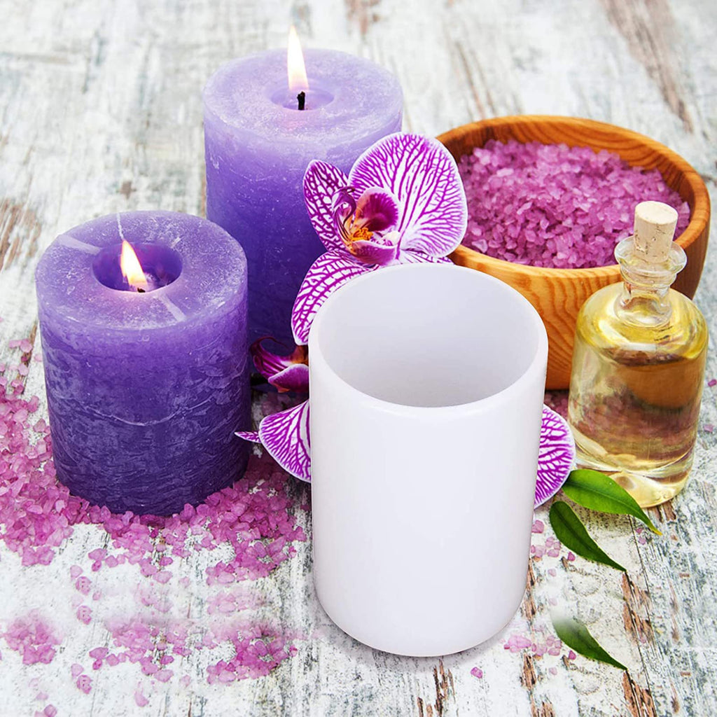 Bottle Candle Molds Cylinder Flower Pillar Mold - Rose Flower - Resin Casting Silicone Molds for Home Decor & Candle Making Wave Spiral Mold