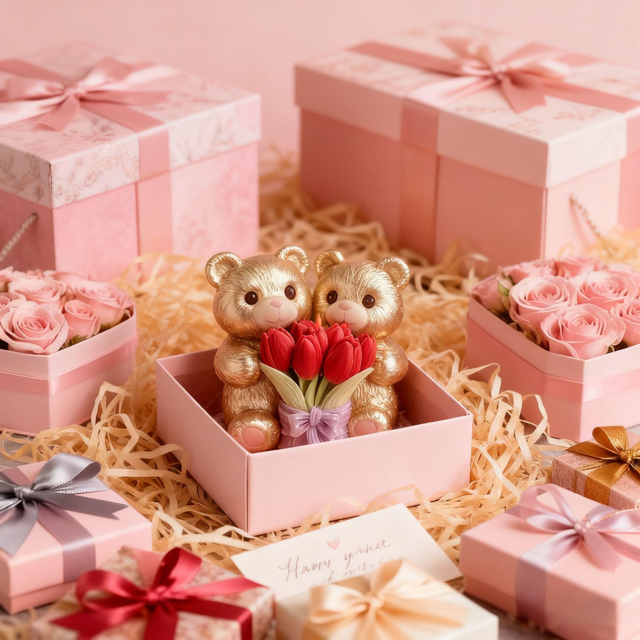 2PCS 3D Rose Bear Wax Candle Mold,Teddy Bear Candle Making Molds,Cute Epoxy Resin Molds,Ornament for DIY Wax Candles Art Craft Cake Chocolate Soap Mold Home Decor Valentine Gifts Birthday Gift