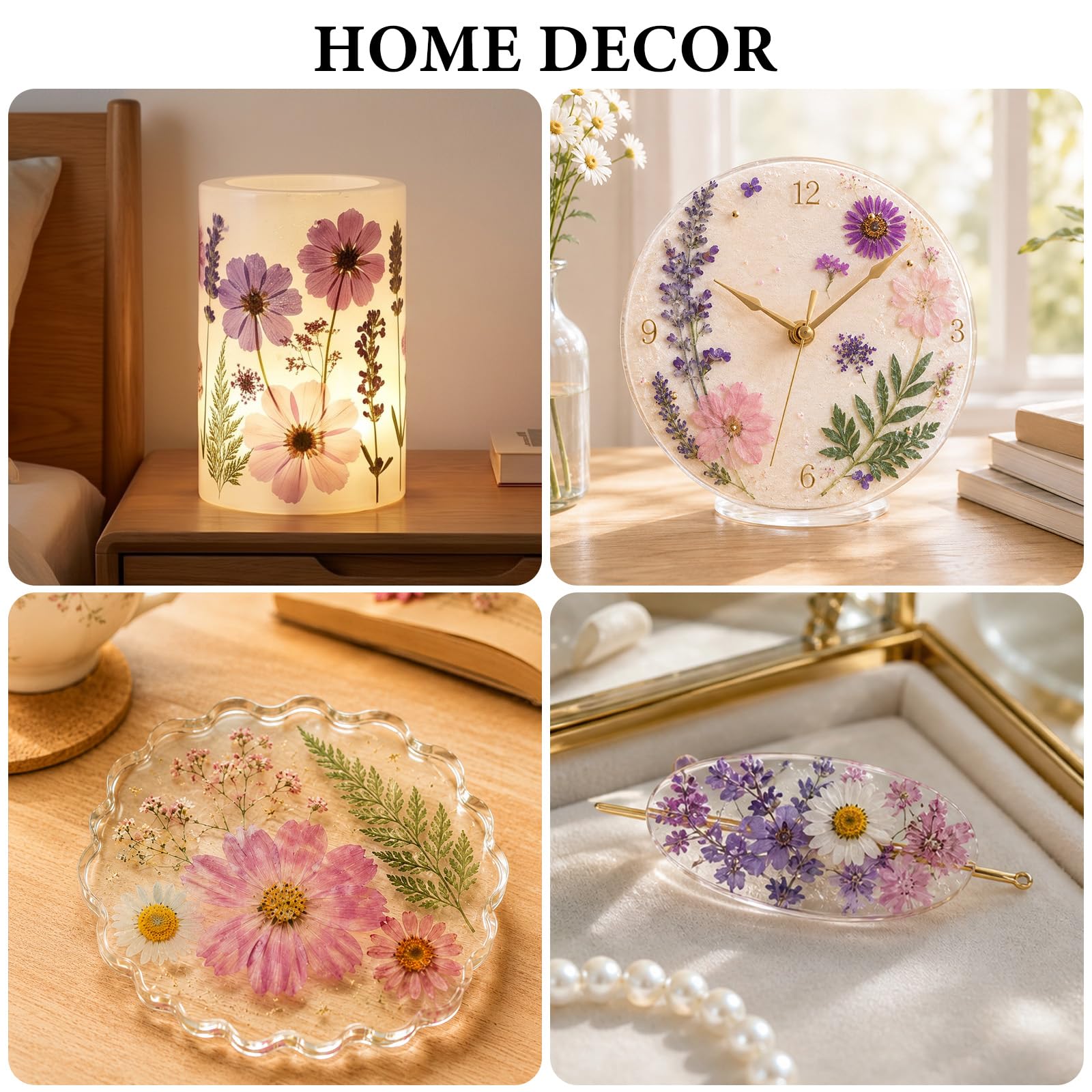 NESCCI 420 Pcs Dried Pressed Flowers for Resin,Real Nature Dried Flowers for Crafts Bulk Dry Flowers Leaves Kit Used for Resin Molds Scrapbooking DIY Art Crafts Candle Soap Making Nails Décor