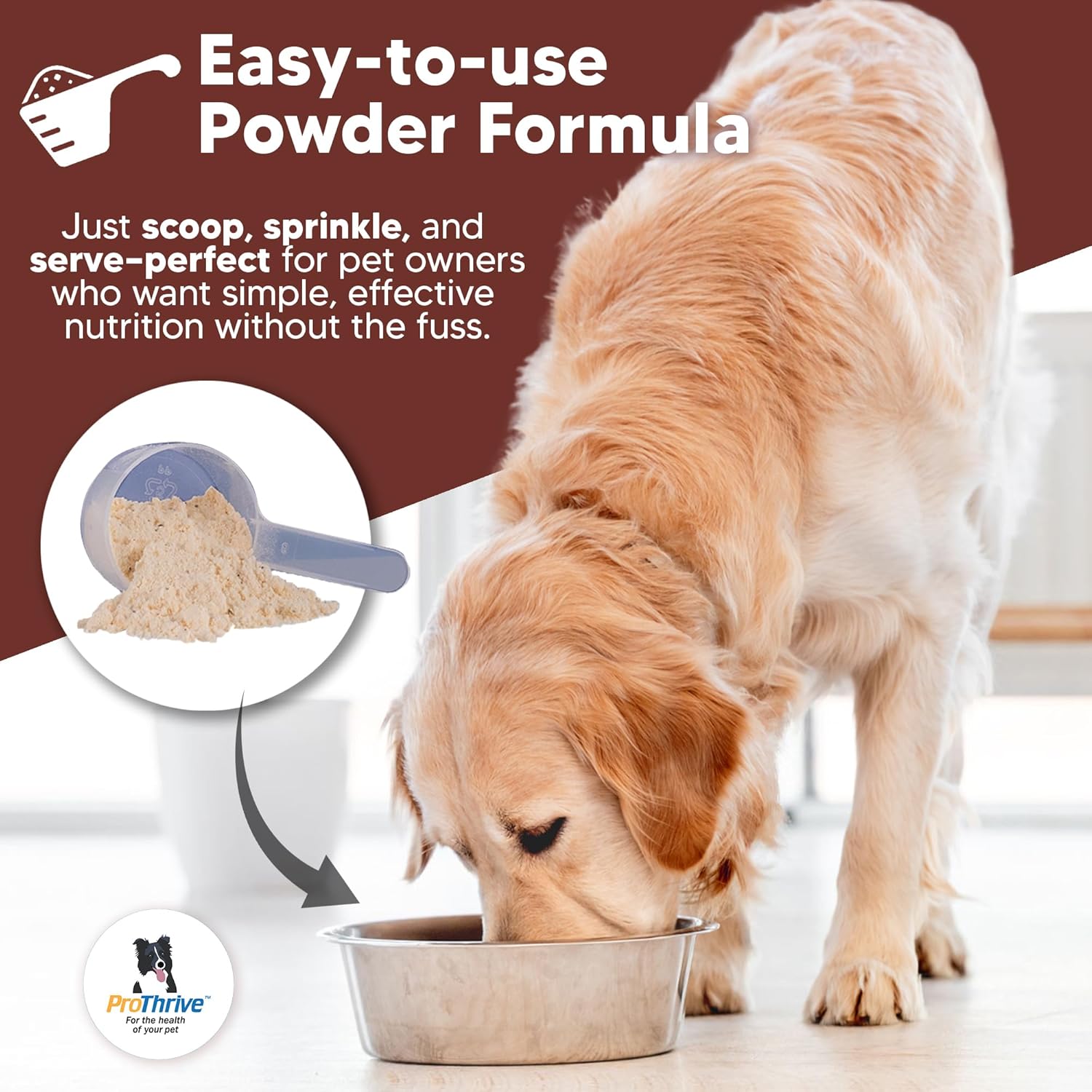 ProThrive Canine Natural Diet Supplement, Dog Vitamins and Supplements Powder, Supports Digestion & Balanced Canine Nutrition, Powder Supplement for All Breeds, 4 lb Bag
