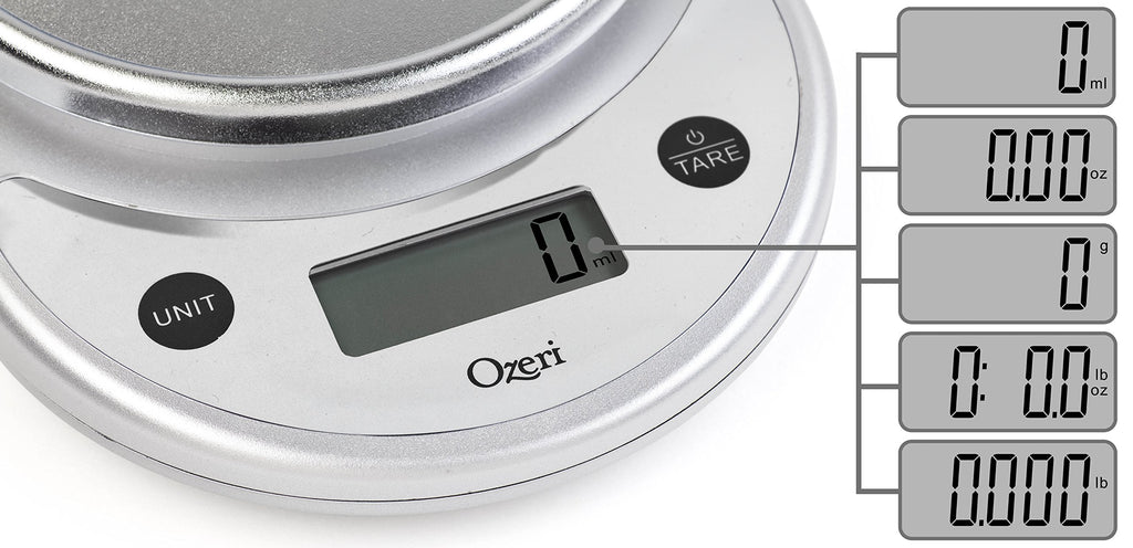 Ozeri® Pronto® Digital Multifunction Kitchen and Food Scale with Variable Graduation Technology®, Original