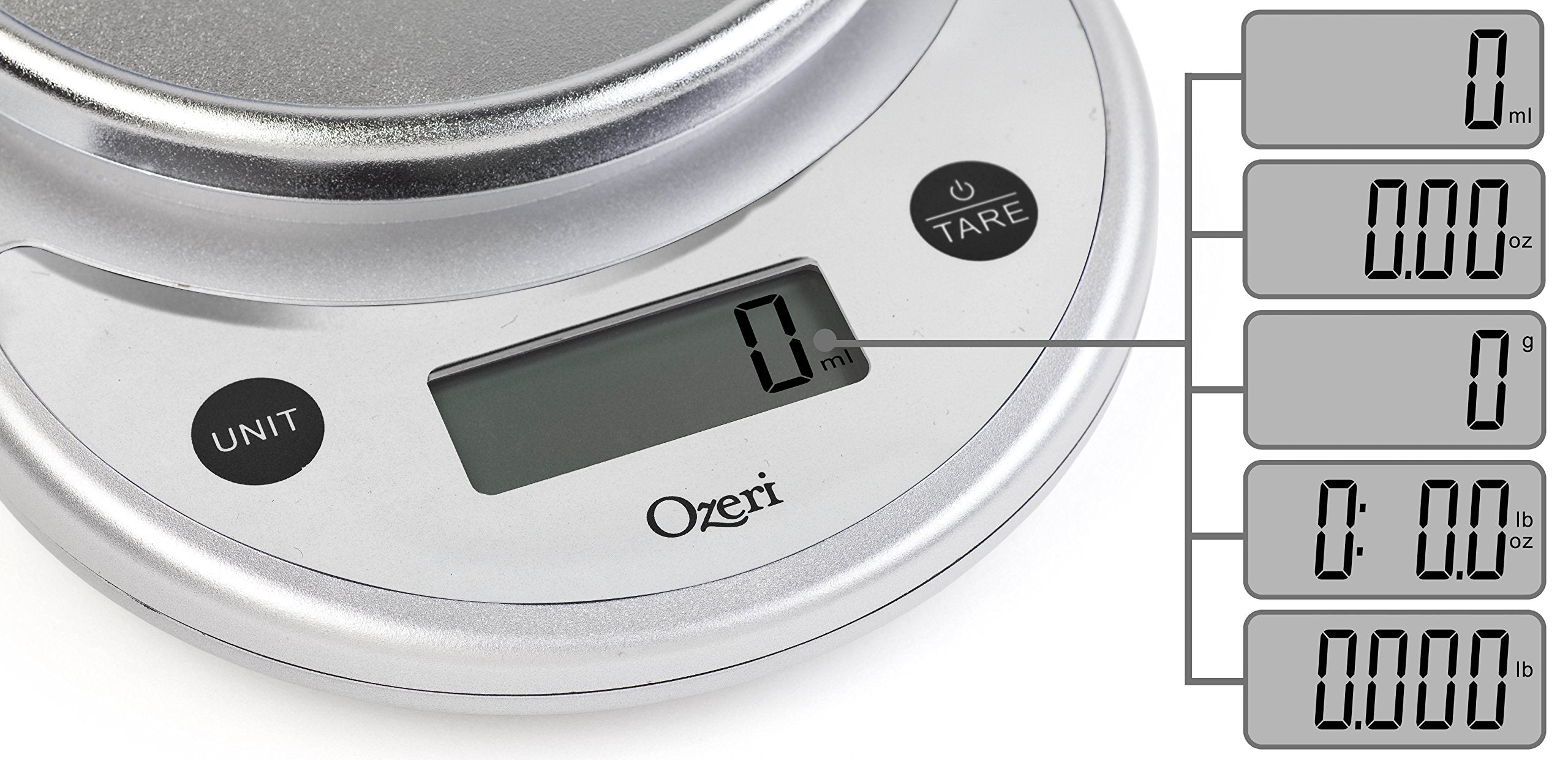 Ozeri® Pronto® Digital Multifunction Kitchen and Food Scale with Variable Graduation Technology®, Original