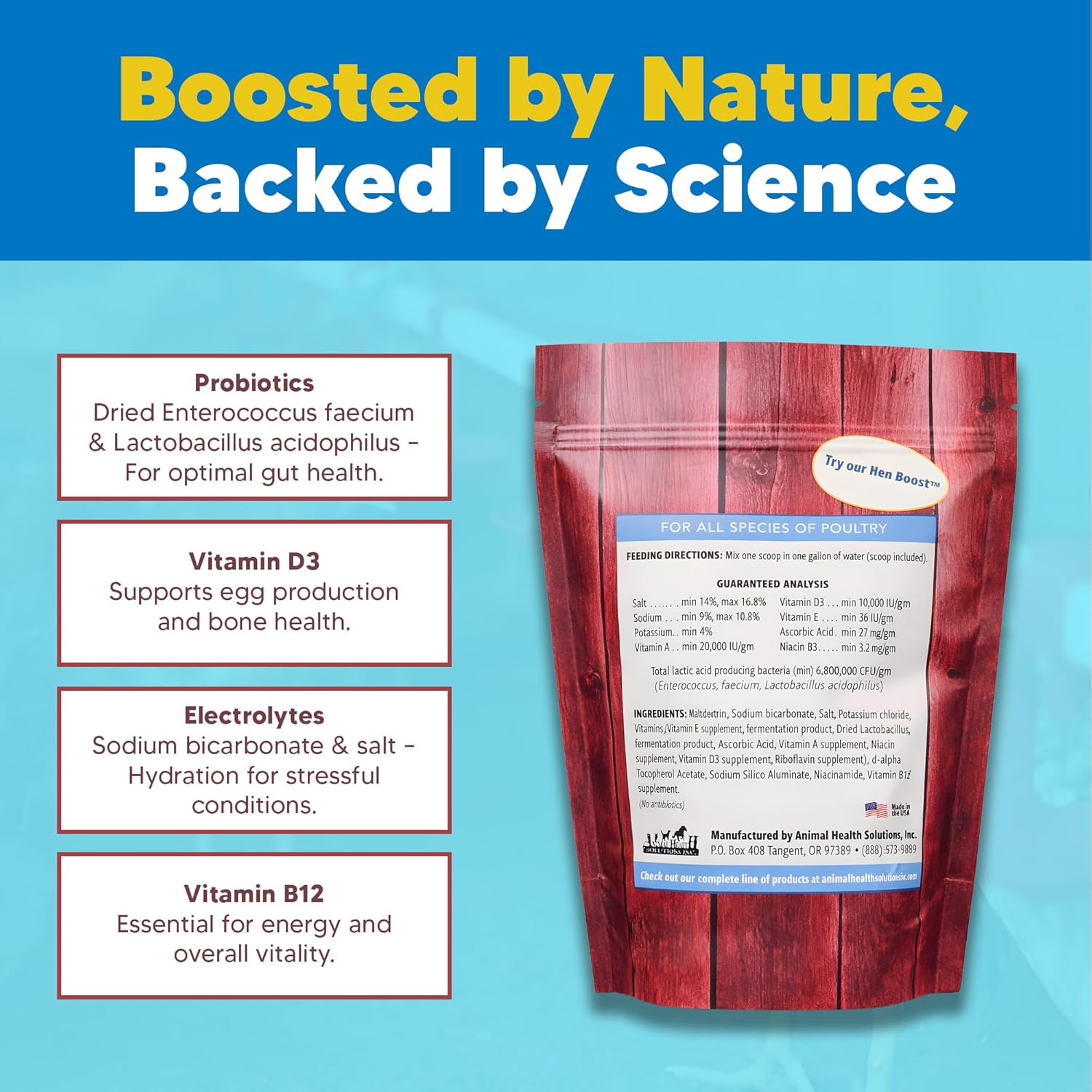 Chick Boost Probiotic - Probiotics, Vitamins, Minerals and Electrolytes for Chickens | Chicken Vitamins and Supplements for All Poultry - 1lb