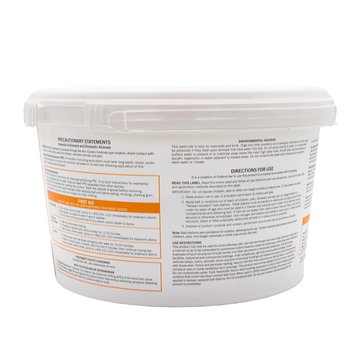 JT Eaton Bait Block Peanut Butter Flavor Rodenticide – 4 lb. Pail – Effective Rodent Control Bait Blocks – Long-Lasting and Easy to Use