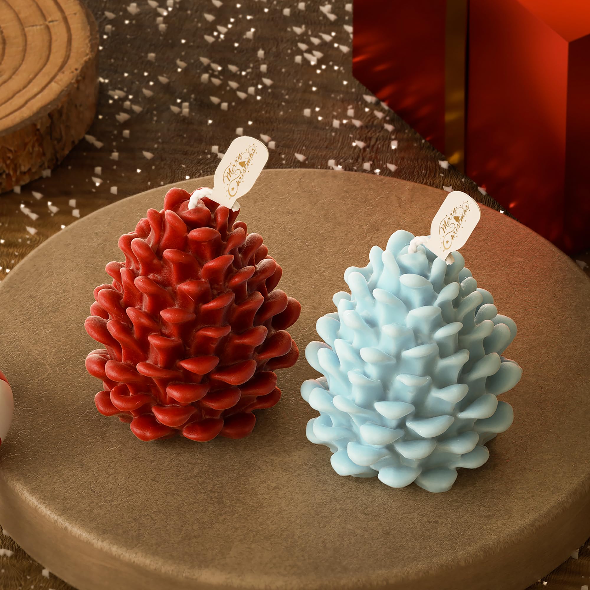2 Pack Spiral Wave Resin Casting Molds - Silicone for 3D Animal Candle Making