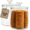 kitchentoolz Large Glass Cookie Jar with Airtight Lid - 1 Gallon Storage Container for Candy, Flour, Sugar, Pet Food & Dog Treat Canister - Pack of 1