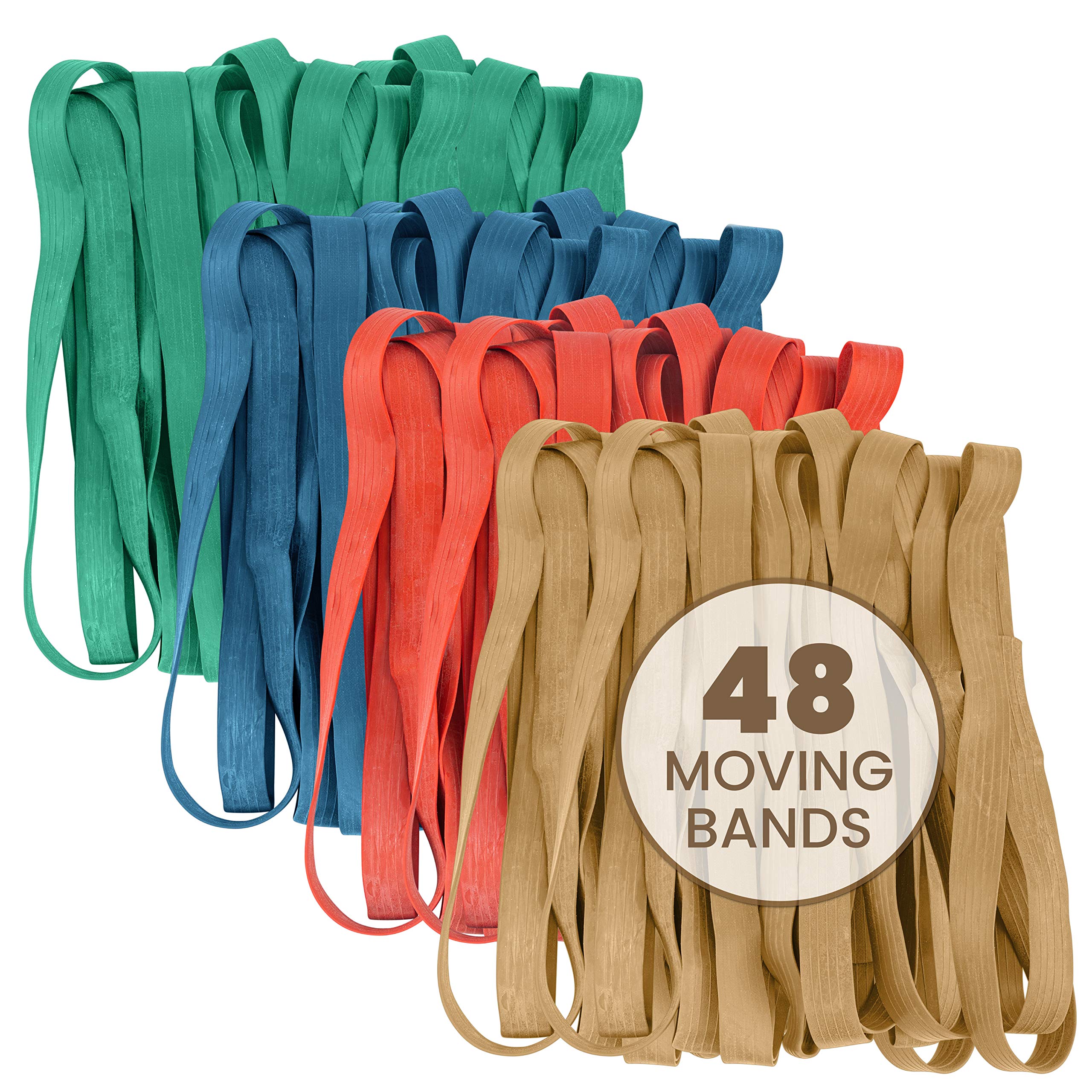12 Pack Variety Extra Large Moving Rubber Bands for Furniture and Moving Blankets - Extra Strength Rubber Mover Bands - 42", 36" and 30" Length - Moving Supplies by Kitchentoolz