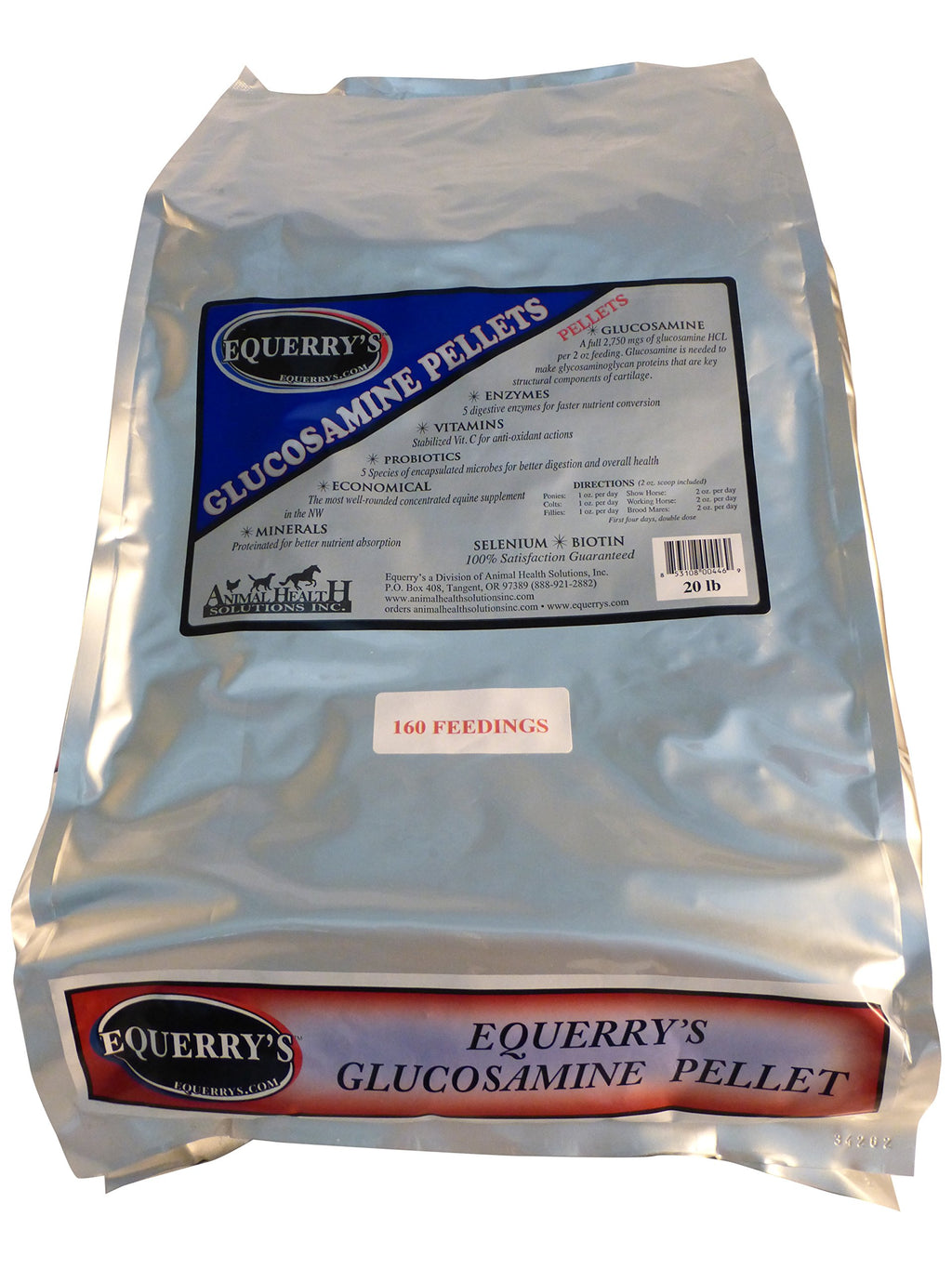 Equerry's Glucosamine Pellets - Joint Support for Horses with Probiotics, Digestive Enzymes, Vitamins, and Minerals - Made in USA - 5lb