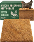 Hatortempt Chicken Nesting Pads for Laying Hens - Coconut Coir - Ammonia Absorbing Nesting Box Pads for Chicken Coop - 13x13, 10 Pack of Liners