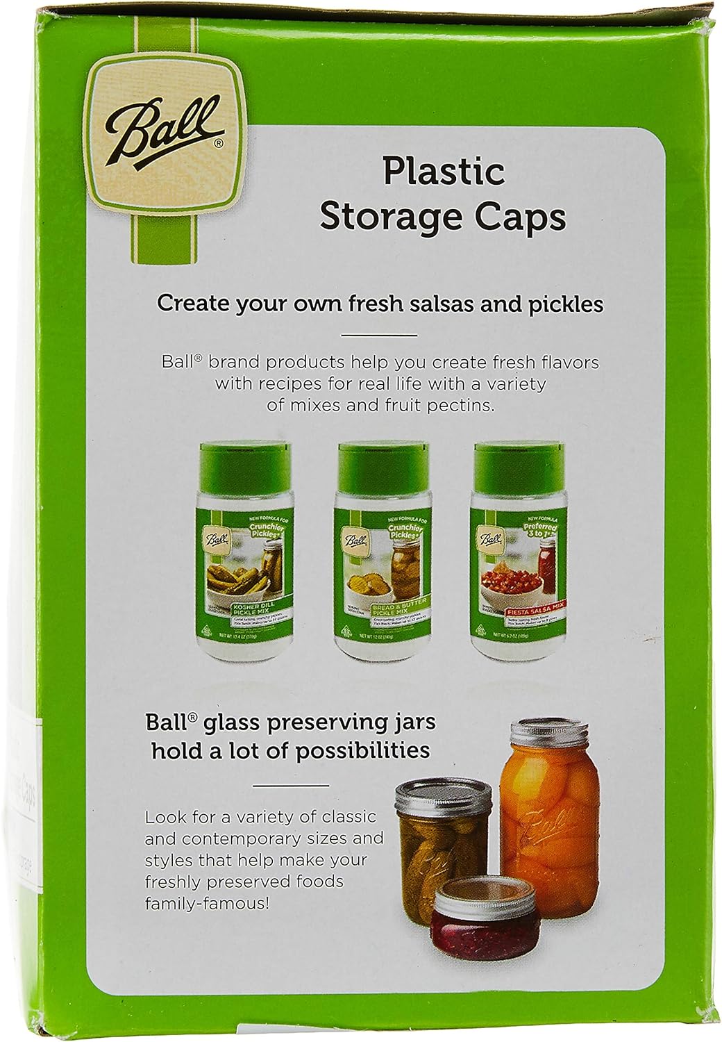 Ball Wide-Mouth Plastic Storage Caps, 8-Count