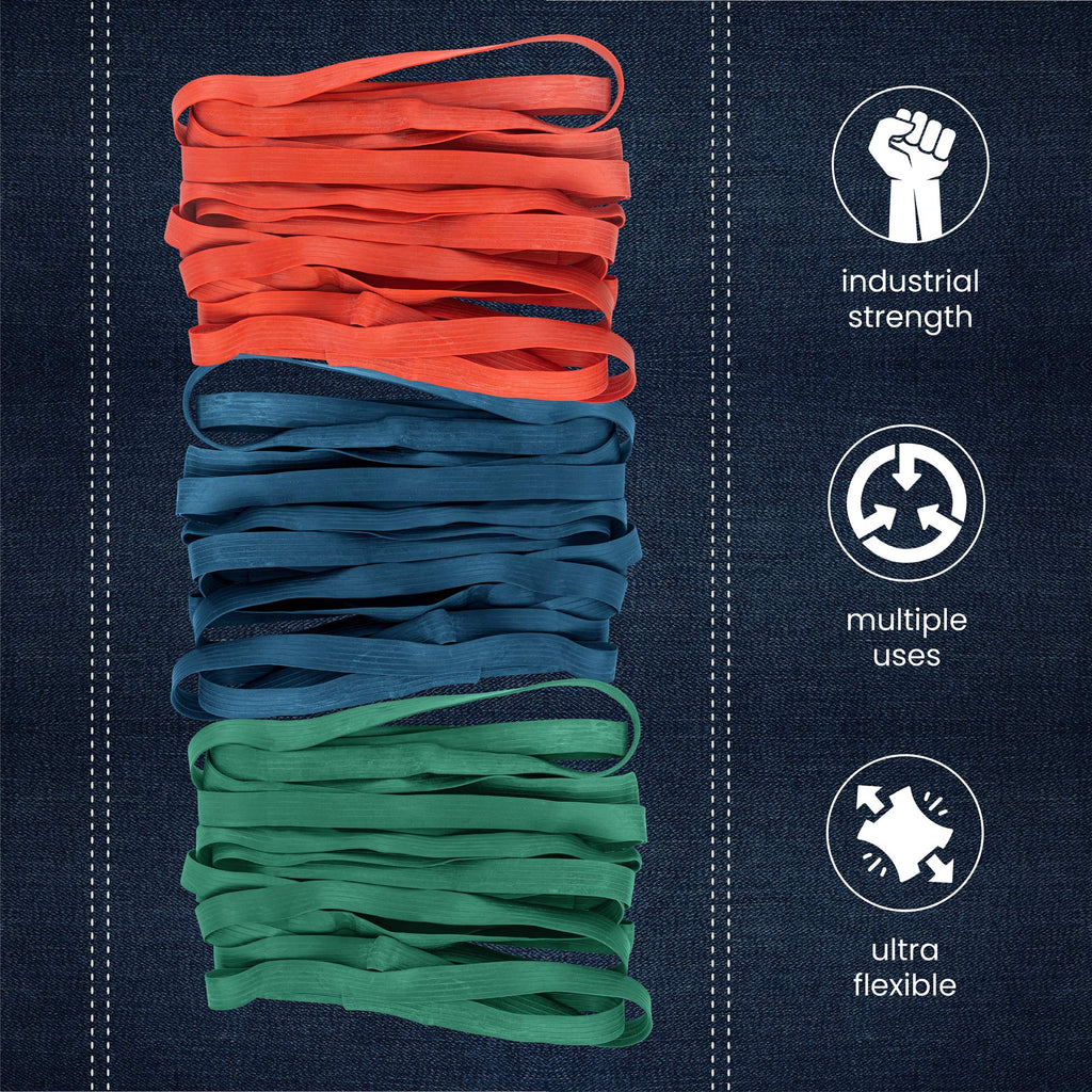 12 Pack Variety Extra Large Moving Rubber Bands for Furniture and Moving Blankets - Extra Strength Rubber Mover Bands - 42", 36" and 30" Length - Moving Supplies by Kitchentoolz