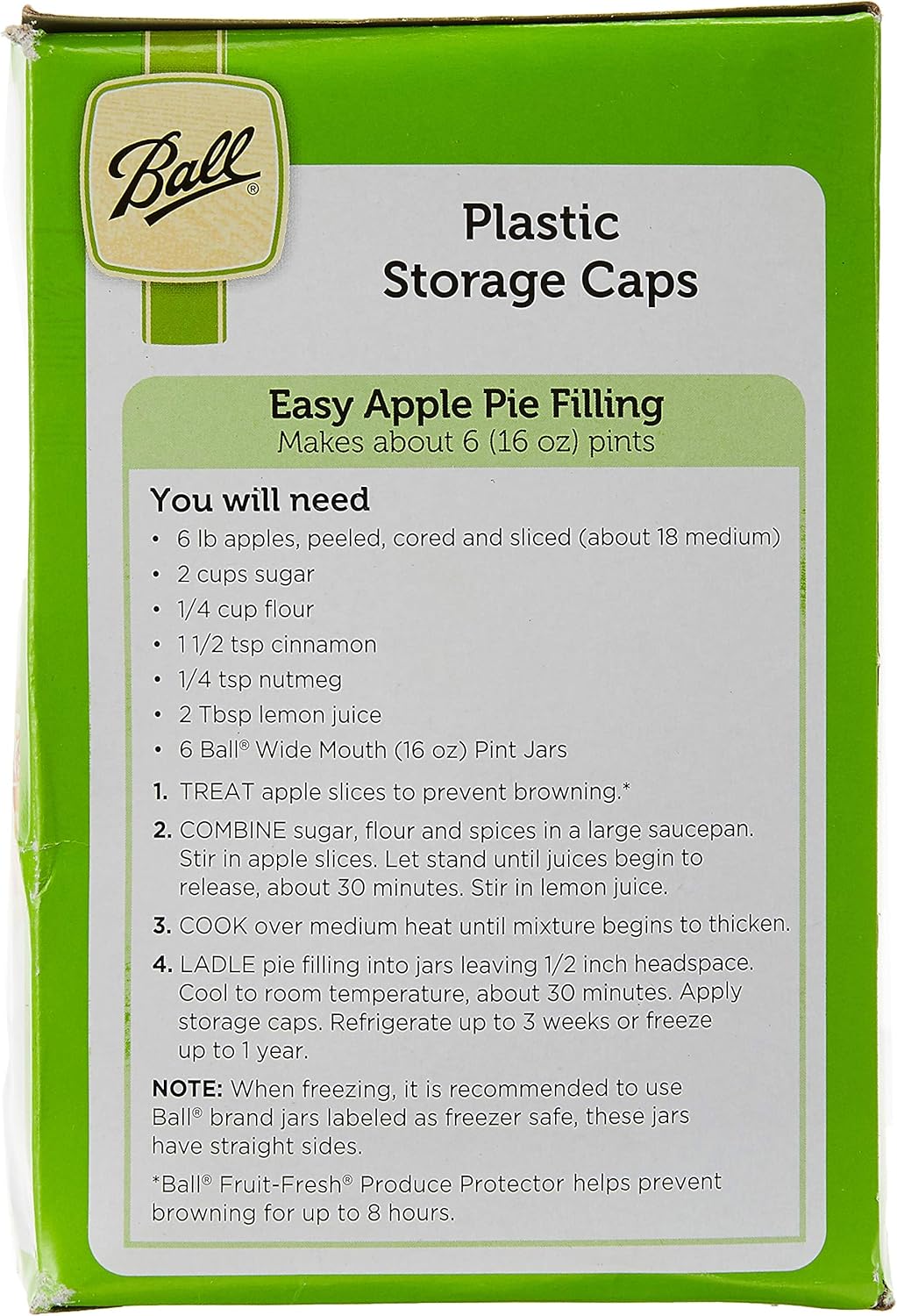 Ball Wide-Mouth Plastic Storage Caps, 8-Count
