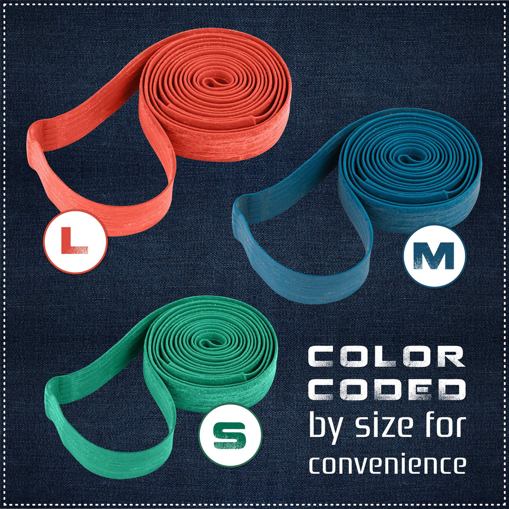 12 Pack Variety Extra Large Moving Rubber Bands for Furniture and Moving Blankets - Extra Strength Rubber Mover Bands - 42", 36" and 30" Length - Moving Supplies by Kitchentoolz