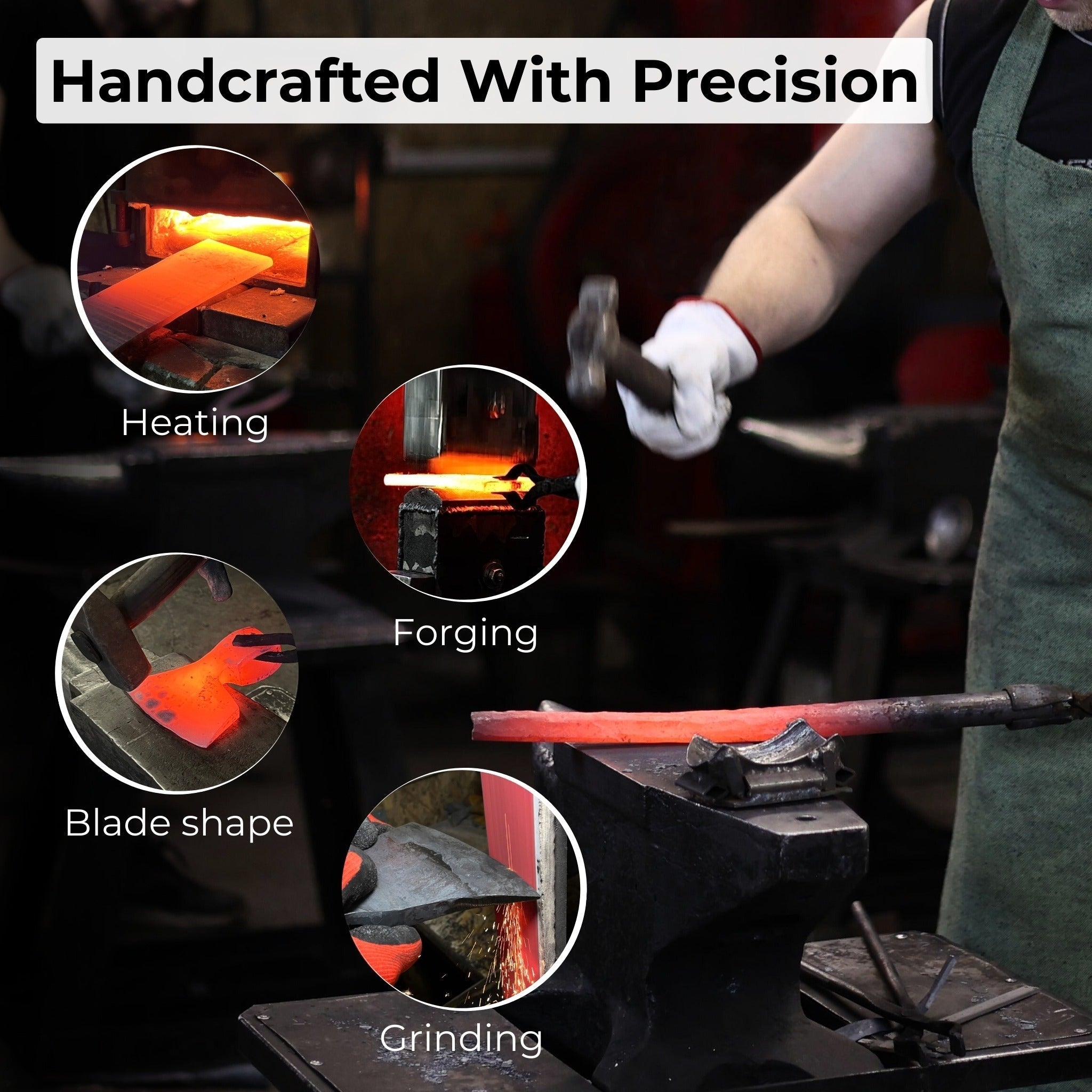 Hand-Forged Carving Axe, 1.05 kg (2.31 Ib)