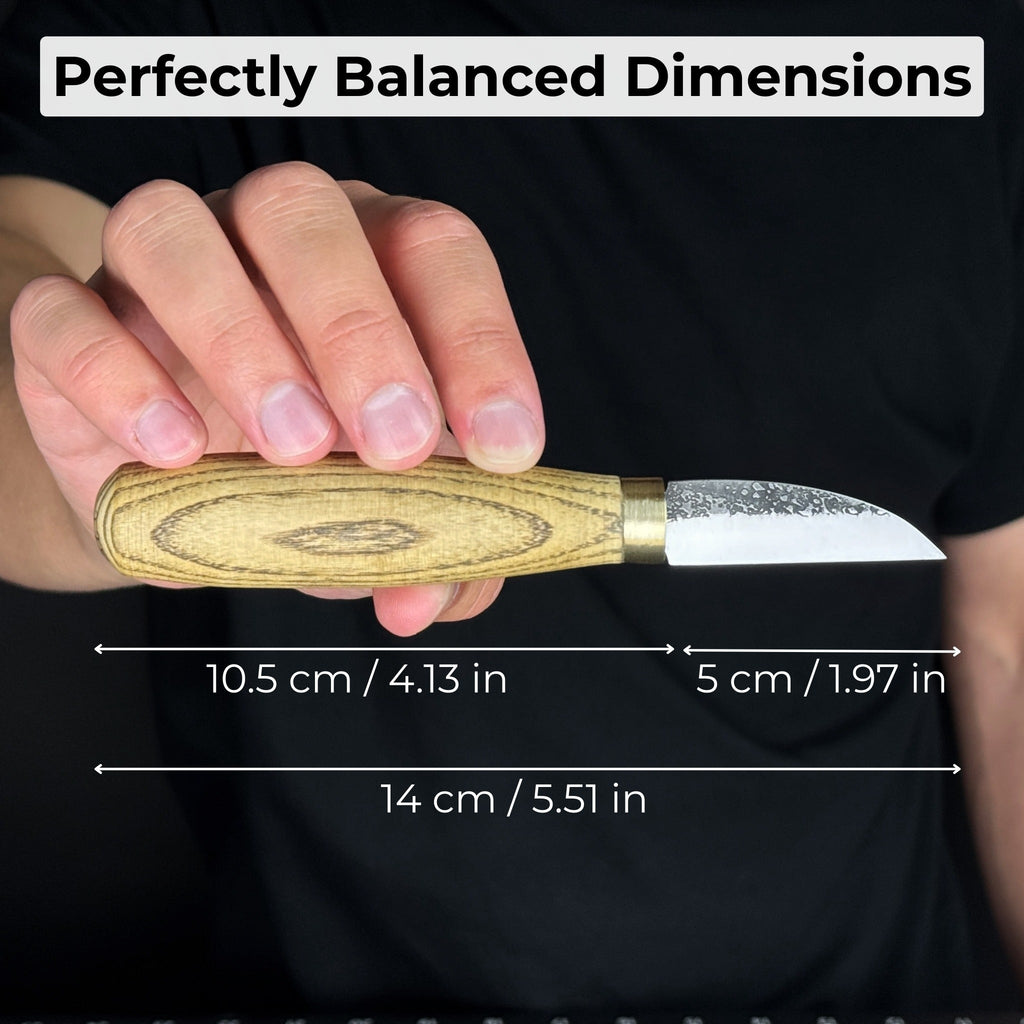 Hand-Forged Roughing Knife, Blade 5 cm (1.97 inches)