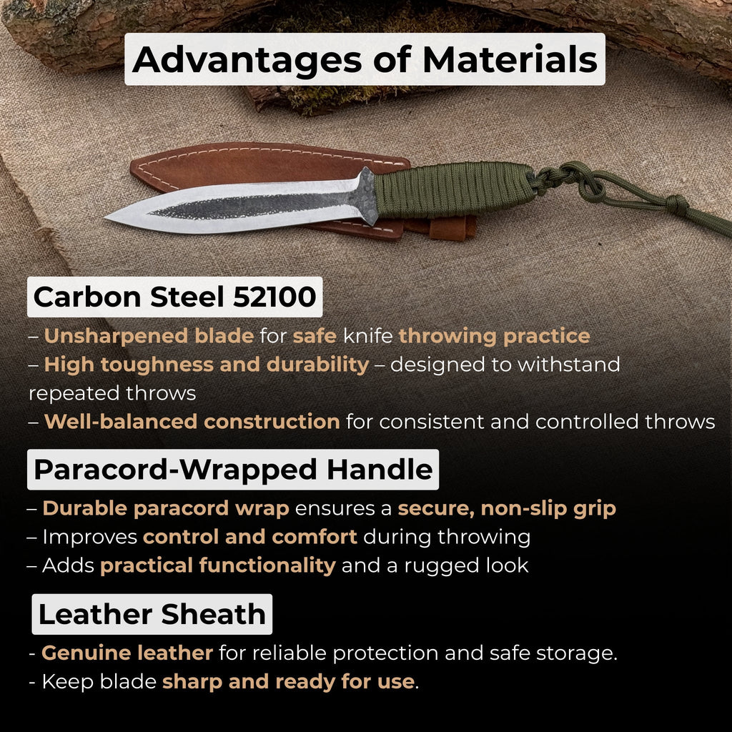 Hand-Forged Throwing Knife, 22 cm (8.6 inches)