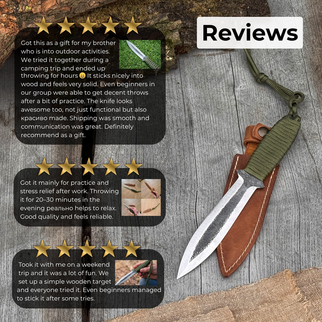 Hand-Forged Throwing Knife, 22 cm (8.6 inches)