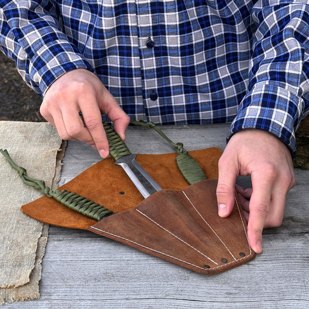 Leather Case for 3 Throwing Knives