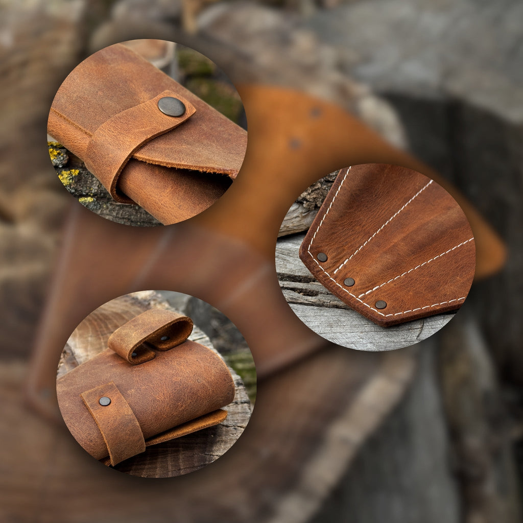 Leather Case for 3 Throwing Knives