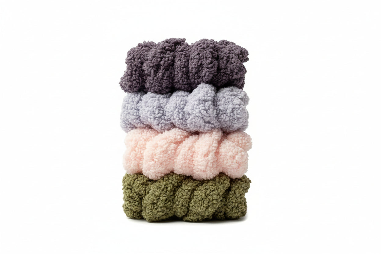 Fluffy Scrunchy by Leather and Linen