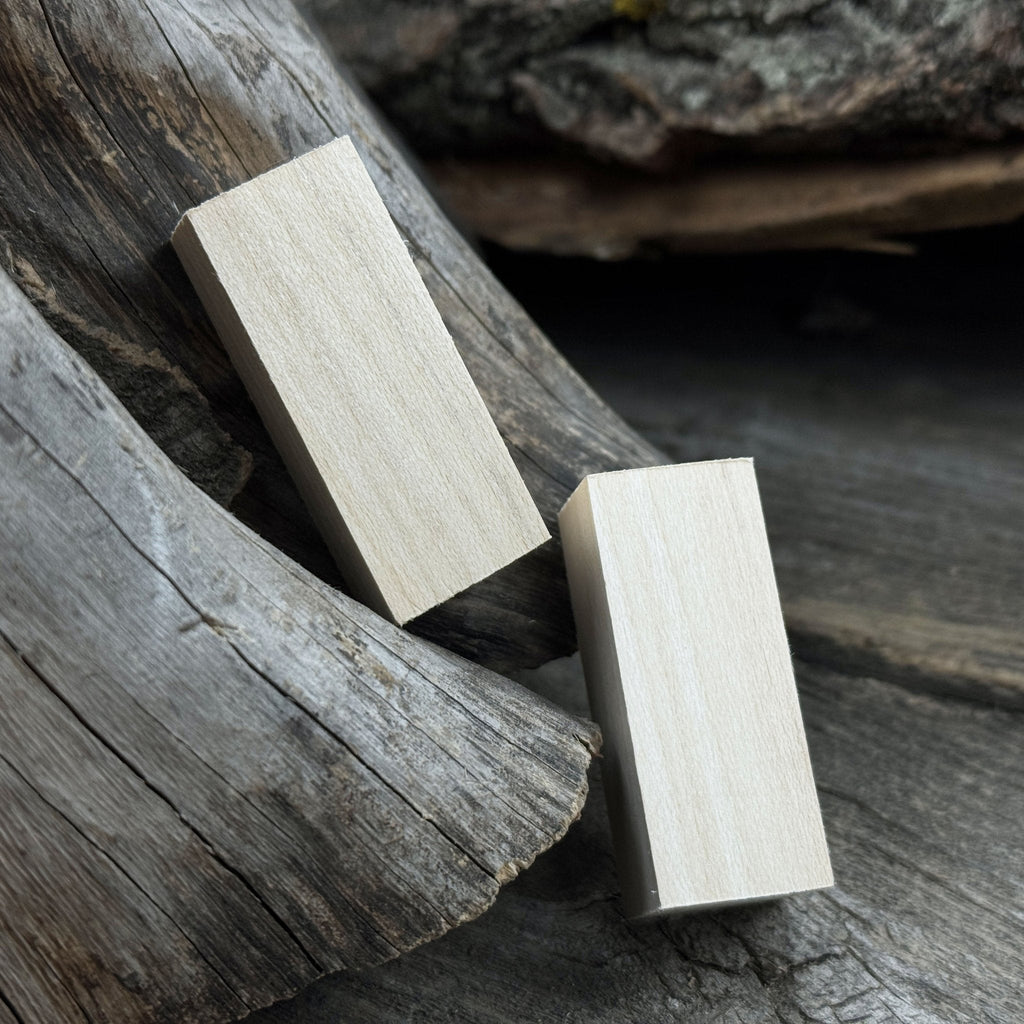 Set of 6 Linden Wood Carving Blanks, 5 × 2 × 2 cm (1.97 × 0.79 × 0.79 in)