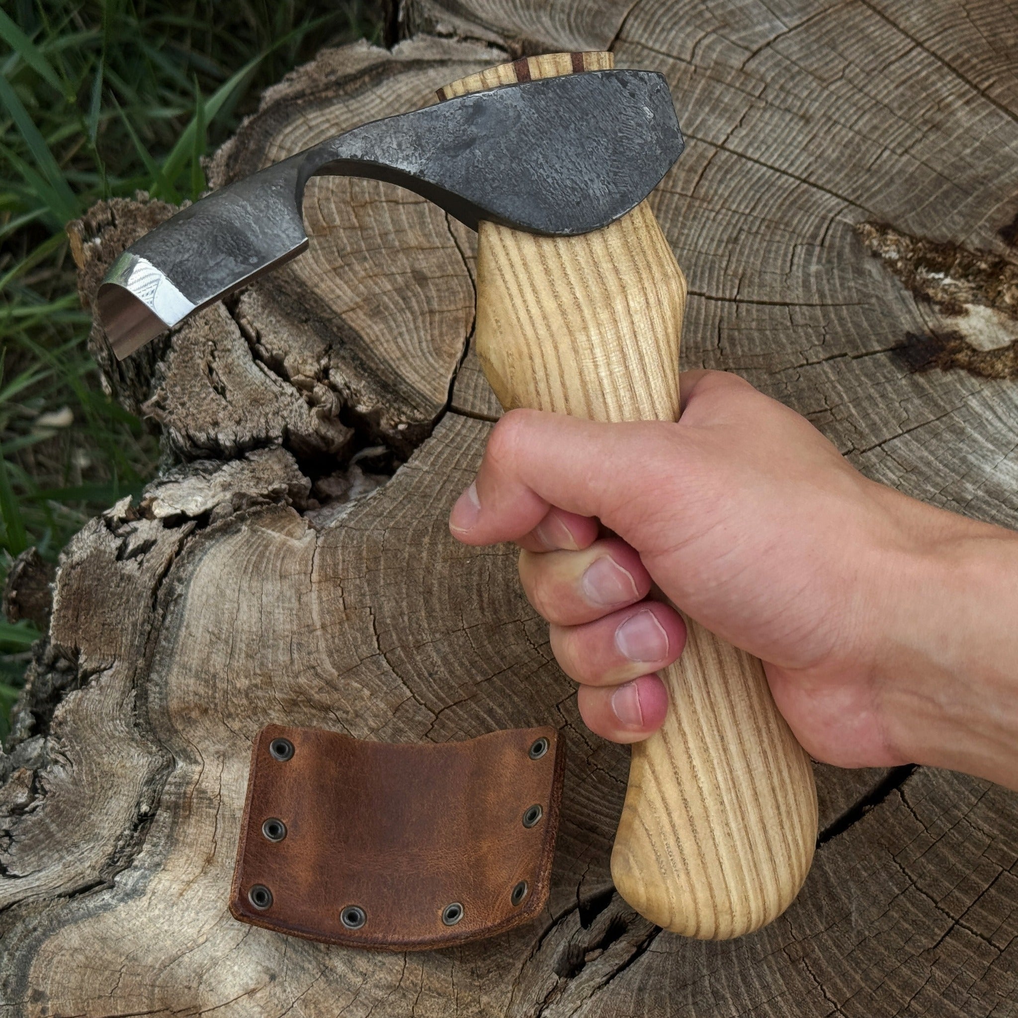 Small Kuksa Adze with Deep Curved (Round) Blade, 4.5 cm (1.8 in)