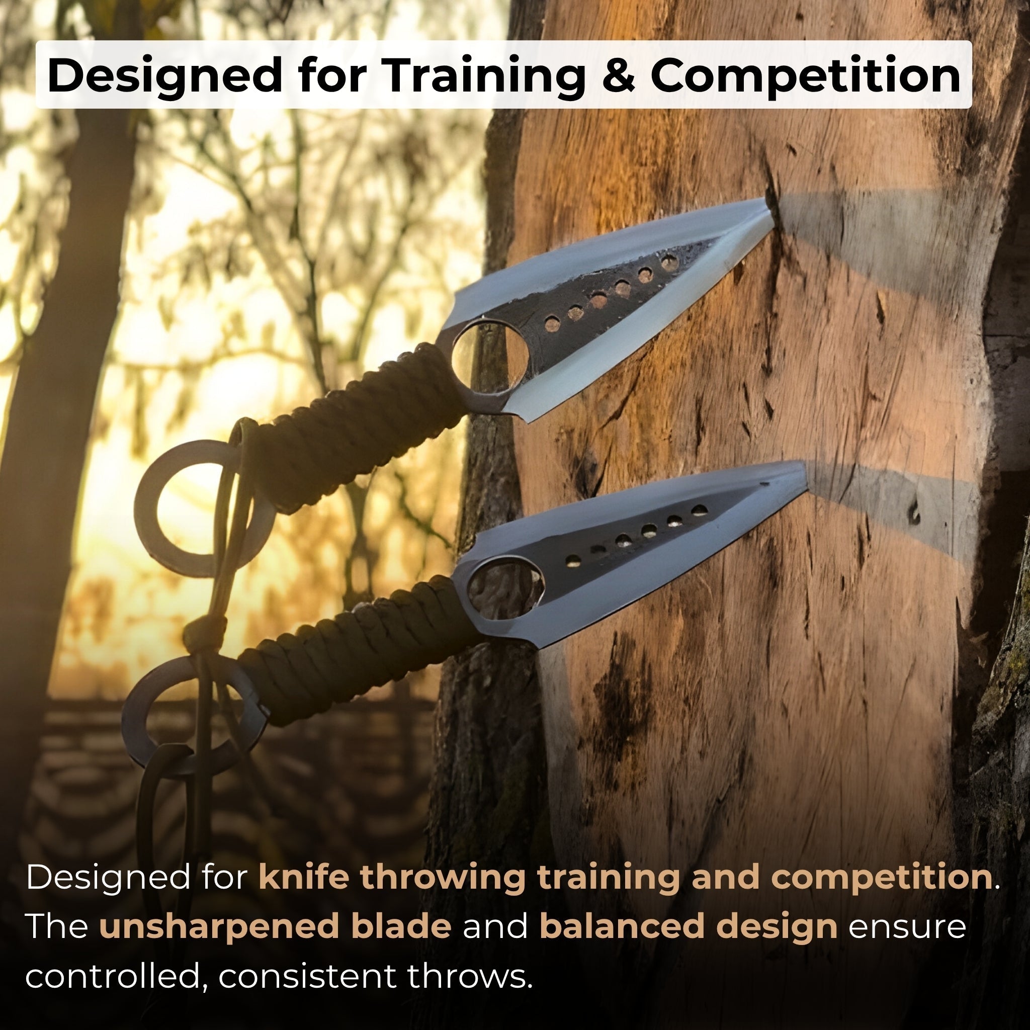 Throwing Knife with Leather Sheath, 19 cm (7.48 inches)